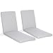 Outsunny Conjunto de 2 Cojines para Tumbona de Exterior 183x55x7 cm Desenfundables Lavables y Acolchados Almohadillas de Algodón para Sillas de Jardín Terraza Balcón Gris