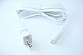 OMNIHIL [UL Listed] White 5 Feet Long AC Power Cord Compatible with Samsung Smart TV 2 Prong Version F (P/N: 3903-001117 3903-001295)