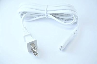 OMNIHIL [UL Listed] White 5 Feet Long AC Power Cord Compatible with Samsung Smart TV 2 Prong Version F (P/N: 3903-001117 3903-001295)