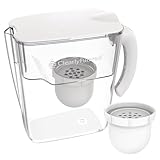 Clearly Filtered Water Pitcher with Filter + Additional Replacement Filter