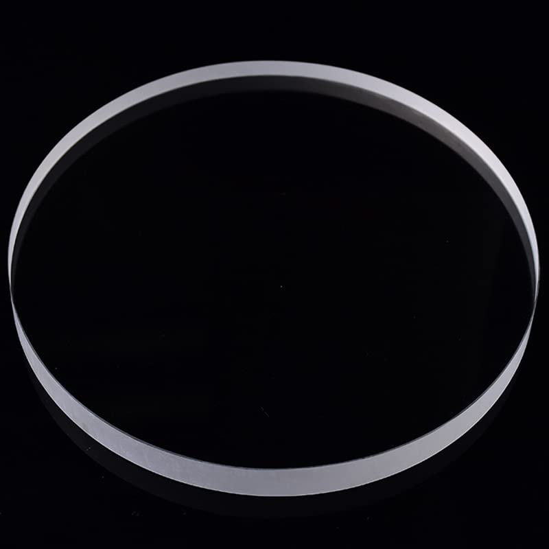Ultraviolet Transparent Quartz Glass disc high Temperature Fluorescence Detection Special for Infrared ray Experiment of Round Quartz Glass (12-0.8mm(10), 1)