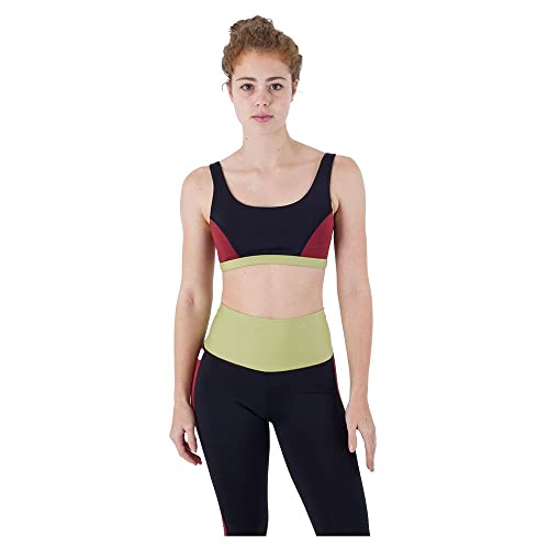 Hurley Color Block Scoop Neck camiseta top para el gimnasio y yoga de mujer