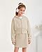YOURUIKEY Girls 2 Piece Outfits Hoodie Zip Sweatshirt and Skirt Set Sweatsuit Fall Winter Clothes Size 9-10