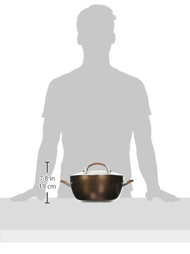 Circulon Symmetry Hard Anodized Nonstick Dish/Casserole Pan With Lid, 5.5 Quart, Chocolate #TOP6