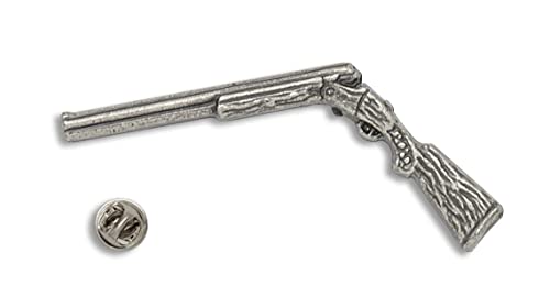 Pin para cazadores, regalo ideal para un cazador, pin de un ESCOPETA, tamaño, 2,5 x 4 cm Caza, Pesca, Camping, Outdoor, Supervivencia y Bushcraft + Portabotellas de regalo