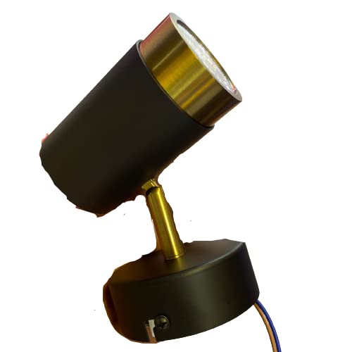 LED Light World Black Gold Finish LED Spotlight Focus Light Bedroom