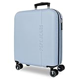 Pepe Jeans Montana Maleta de Cabina Azul 40x55x20 cms Rígido ABS Cierre TSA Integrado 37 L 3 kgs Extensible Equipaje de Mano