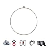 Antenne Yoga-Reifen Frauen Männer Gymnastik Zirkus Aerial Equipment, Hängender Yoga-Reifen für Zuhause mit Zubehör, Aerial Stretching-Schaukel Flexibilitäts-Zugtrainer für Pilates Reha ( Size : Dia 90