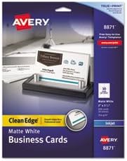 Avery Two-Side Clean Edge Printable Business Cards CARD,BUS,IJ,200/PK,WE (Pack of5)