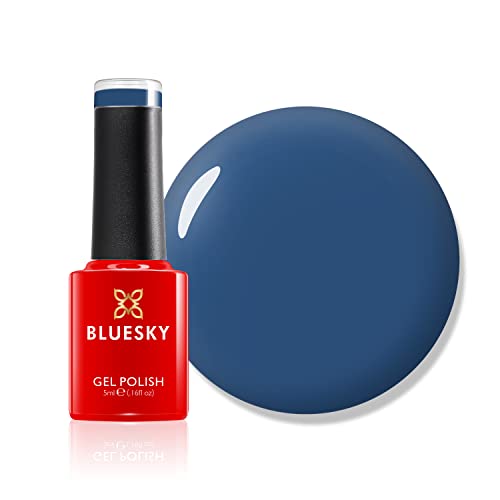 Bluesky Gel Nail Polish, Blue Rapture, Mini, 80558, Dark Blue, Denim, Long Lasting, Chip Resistant, 5ml (Requires Drying Under UV LED Lamp)