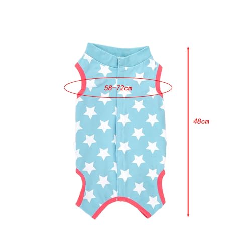 Fenteer Macacão para cirurgia de animais de estimação, roupa de recuperação para cães, proteção cont