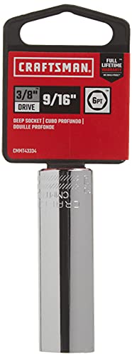 Image of CRAFTSMAN Deep Socket, SAE, 3 /8-Inch Drive, 9 /16-Inch, 6-Point (CMMT43334) (Pack of 2)