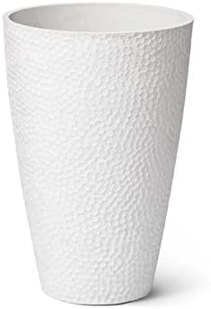 LA JOLIE MUSE Tall White Planter for Outdoor Plants,20 Inch Indoor Tree Planter, Modern Flower Pot Containers,Large Decorative Plant Pot,1 Pack