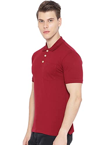 Image of CHKOKKO Men's Polo Cotton Regular Fit Half Sleeves T-Shirt with Pocket