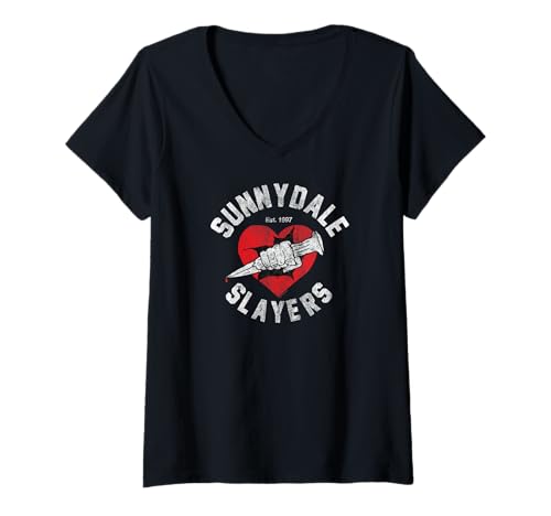 Logo di Sunnydale Slayers Maglietta con donna collo a v