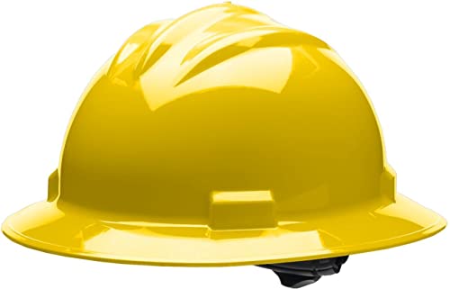 Bullard 71Ylr Type I Class E Ansi Z89.1 Non-Vented Full Brim Safety Hard Hat With 4-Point Ratchet Suspension And Cotton Brow Pad, Yellow #TOP24