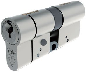 Yale Anti-snap Euro Double Cylinder (40-50mm) Brsh Nickel