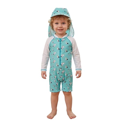 Bain garçon slip avec shorts intégré et chapeau de soleil anti-UV pour bébé