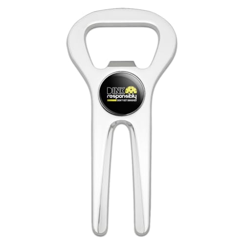 Graphics & More Pickleball Dink Responsibly Golf Golfing Divot Repair Tool Bottle Opener