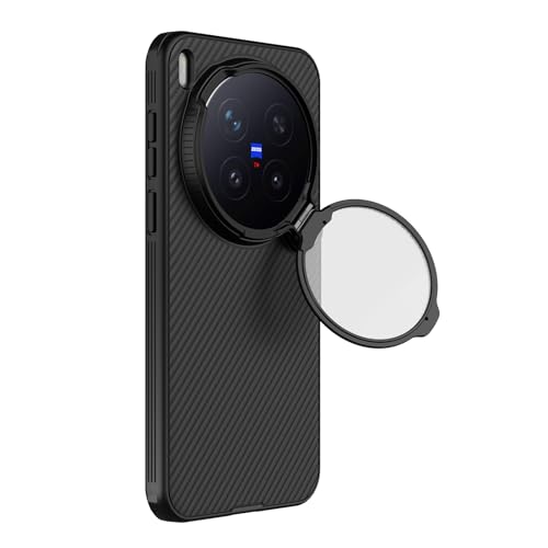 Image of CamShield Prop Magnetic Case for Vivo X300 Pro | Compatible with MagSafe | Clear PC Camera Lens Cover Bracket | Shockproof Slim Back Cover with Foldable Stand | Anti-Scratch Phone Case - Black