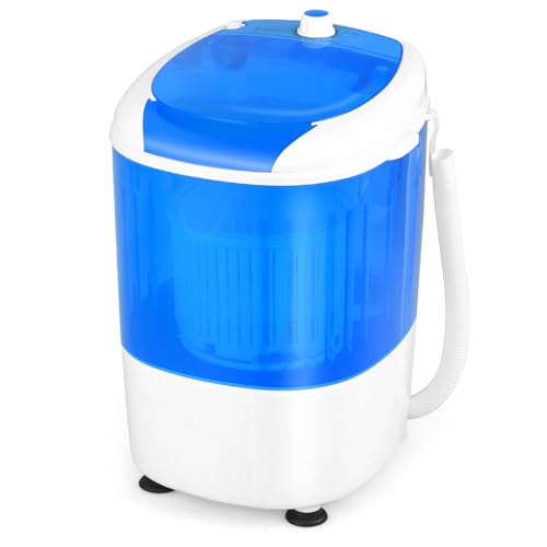COSTWAY Portable Washing Machine, 2 in 1 Mini Single Tub Washer Spin Dryer with Timing Function,...