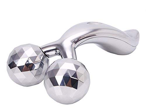 NETXE 3D Y-Shaped Aluminium and Platinum Microcurrent Skin Lifting Face Roller Massage (Sliver)