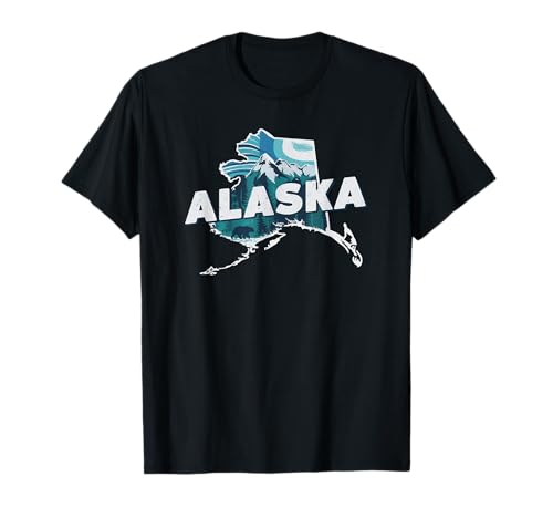 Retro USA Vintage American Graphic US State Alaska T-Shirt