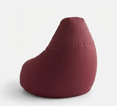Image of 7 India Leatherette Bean Bag Without Beans| Comfortable Sofa Chair for Living Room, Bedroom & Office | Durable Double Stitch Bean Bag Seat (Maroon, XXL)