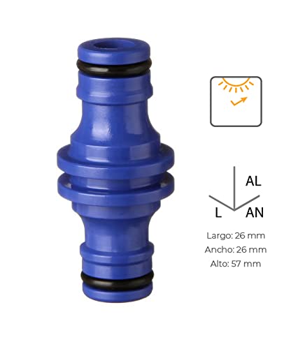 Tatay Two-Way Male Coupling Hose Connector, Blue, Universal - Image 4