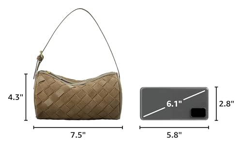 Image of Mini Woven Bag, Leather Woven Handbag with Adjustable Strap, Small Purses for Women, Top-handle Bags, Mini Evening Bag