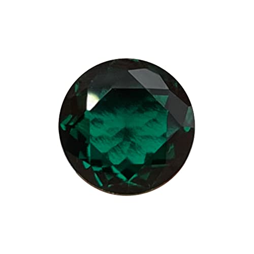 Mysticdrop 0.07-0.13 Cts of 3x3 mm AAA Round Russian Lab Created Emerald (1 pc) Loose Gemstone
