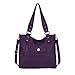 Angel Kiss Hobo Schultertaschen für Damen, groß, weich gewaschenes PU-Leder, gestreift, Crossbody Handtaschen, violett, Large