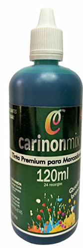 kit 6 unidades Tinta Premium para Caneta Pincel Marcador Quadro Branco Pilot Board Master - 120ml