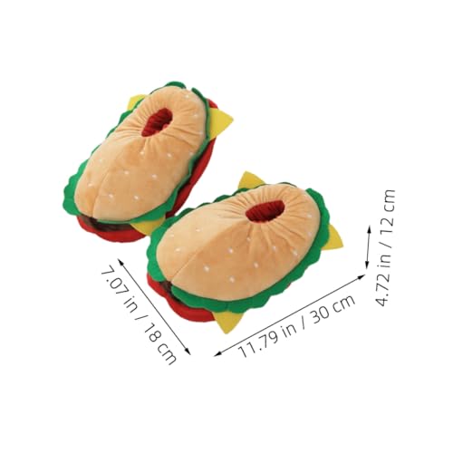 Pantoufles hamburger chaudes pour affronter l'hiver à la maison