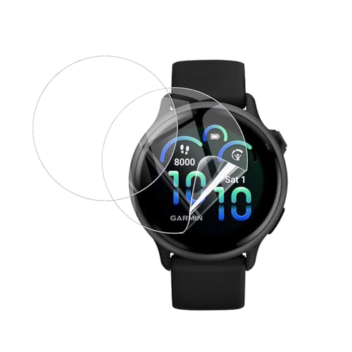 WFTE [2-Pack Protector de Pantalla para Garmin Vívoactive 6 42mm [No es de cristal],Cobertura máxima,Huellas Dactilares Libre,Sin Burbujas,TPU Protector de Pantalla Garmin vívoactive 6