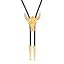 Gold Cow Head&black Rope