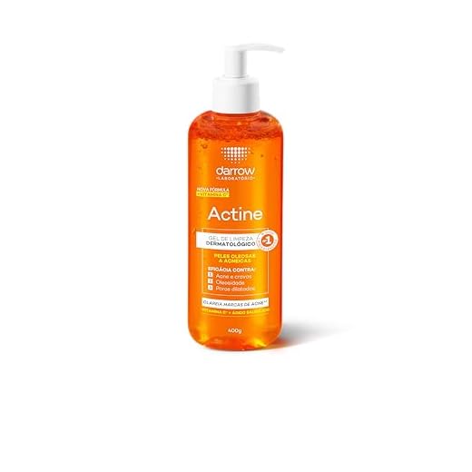 Actine Sabonete Líquido + Vit C, pele oleosa a acneira, Darrow - 400g, Laranja