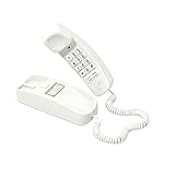 iSoHo Landline Phone – Retro Trimline Corded Phone Big Buttons & Backlit Keypad, Redial/Mute, Wall‑Mount or Desk Push‑Button Tone Dialing - Timeless, Not Stark: Clean and Classic Choctaw White