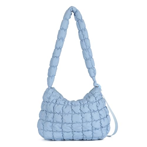 Image of LHHMZ Women's Puffer Hobo Bag - Large Carryall Tote - Lightweight Quilted Puffy Shoulder Bag