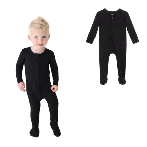 Image of Posh Peanut Baby Boy Footie Pajamas - Soft Viscose Made from Bamboo 2 Way Zipper Sleepers & Onesies