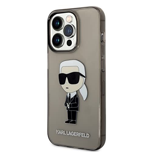 Karl Lagerfeld KLHCP14XHNIKTCK Coque Rigide pour iPhone 14 Pro Max 6,7" Noir