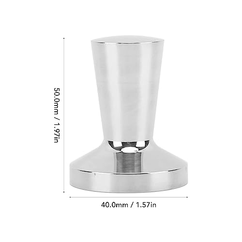 Ubijak do Kawy ze Stali Nierdzewnej, Ergonomiczny Uchwyt, 50 mm Podstawa, 4 x 5 cm, 215 g, Profesjonalny Tamper Baristyczny