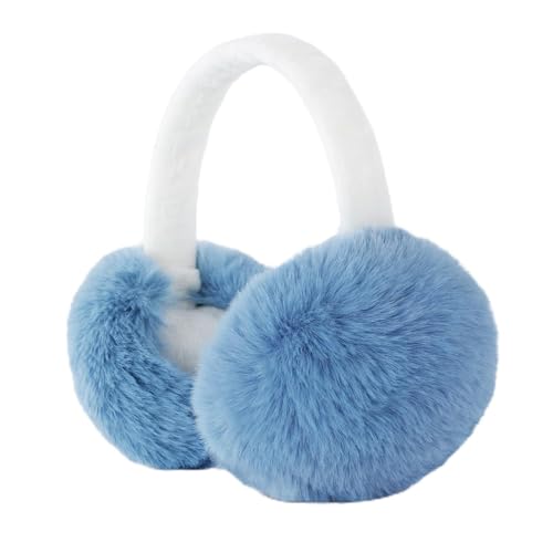 GNEGNI Kids Fluffy Ear Muffs Foldable Winter Faux Fur Earmuffs Adjustable Ear Warmer Cover Outdoor Earmuff for Girls Boys