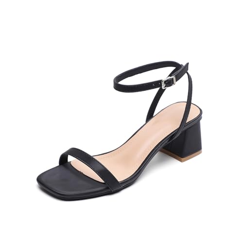 Women's Heeled Sandal Toe Strappy High Chunky Block Square High Heel Sandals Comfortabl For Wedding Prom Dance Daily Work