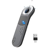 [Wireless Presentation]This wireless presenter lets you navigate slides smoothly up to 10 meters away, perfect for PowerPoint and Google Slides [Multiple Application Scenarios]Dual-function design: professionally control slides while effortlessly swi...