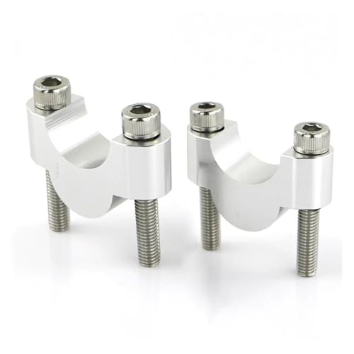 Torretas Manillar Elevadores Montaje Barra Gruesa Manillar 22mm 7/8 Palanquilla CNC Para XL1000V Para VTR1000F Para CBX 750 Para FMX 650 Para NT650V Para NX 650 Elevador Manillar Moto(Silver Riser 20m