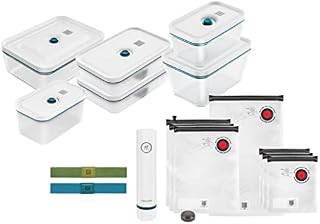 ZWILLING Fresh & Save Próżniiowy zestaw startowy, szkło borokrzemianowe, Rozmiar M/L, 16-częściowy, La-Mer