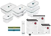 ZWILLING Kit de démarrage de Mise sous Vide Fresh & Save, en Verre, 16 unités, La Mer
