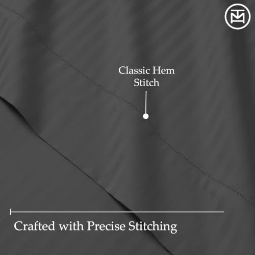 Image of Threadmill 600 Thread Count Cotton Cal King Sheet Set, Sateen, Dark Grey