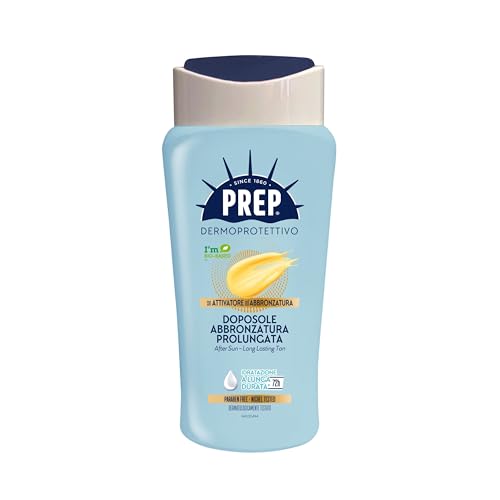 PREP, Crema Abbronzatura Prolungata Doposole, Crema Idratante con Attivatore dell'Abbronzatura, Doposole Prolunga Abbronzatura, Formato 200 Ml